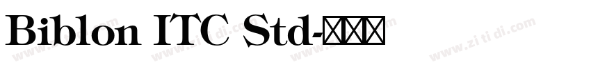 Biblon ITC Std字体转换